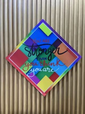 You are stronger than you think - Motivational Quotes (19x19 Inches, Diamond Flex)