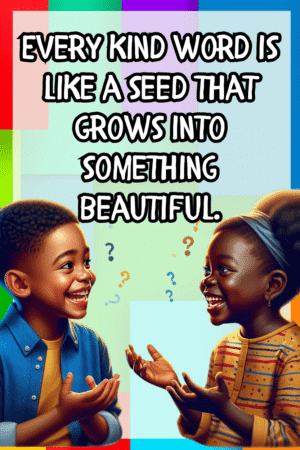 "Every kind word is like a seed that grows into something beautiful." - A.I  CLASSROOM POSTERS