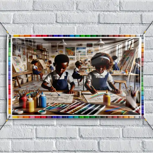 Children Drawing and painting theme - Backdrop