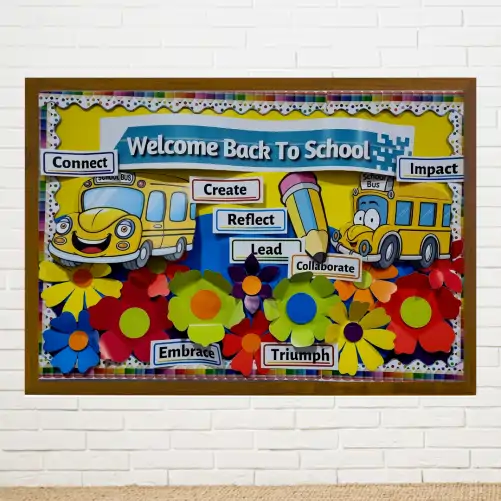 Welcome back to school - Paper Display Board