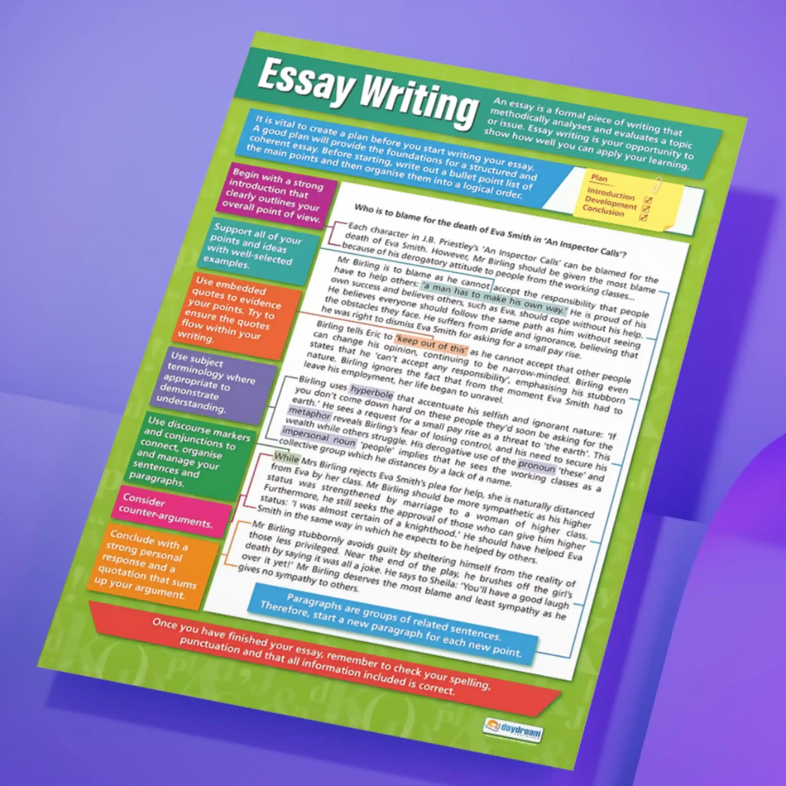 "Essay writing" - English instructional flex banner