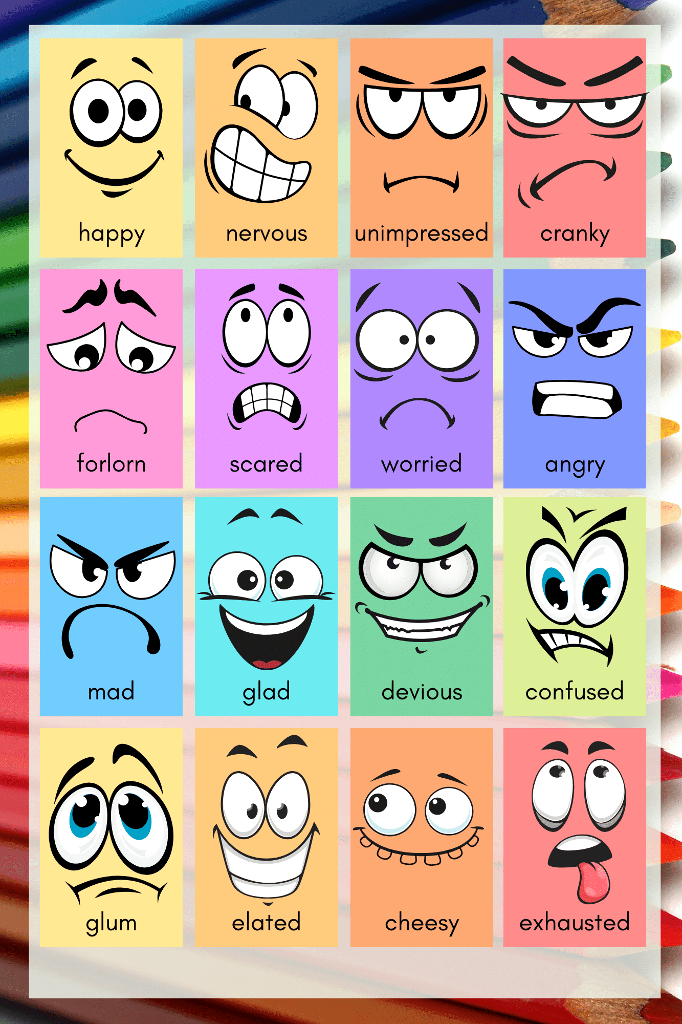 "Feelings"-Classroom Instructional Posters