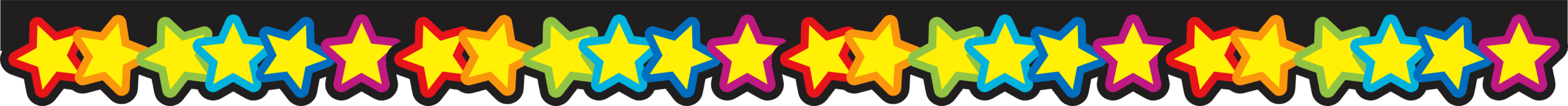 "Colorful star " - Classroom Sticker Border