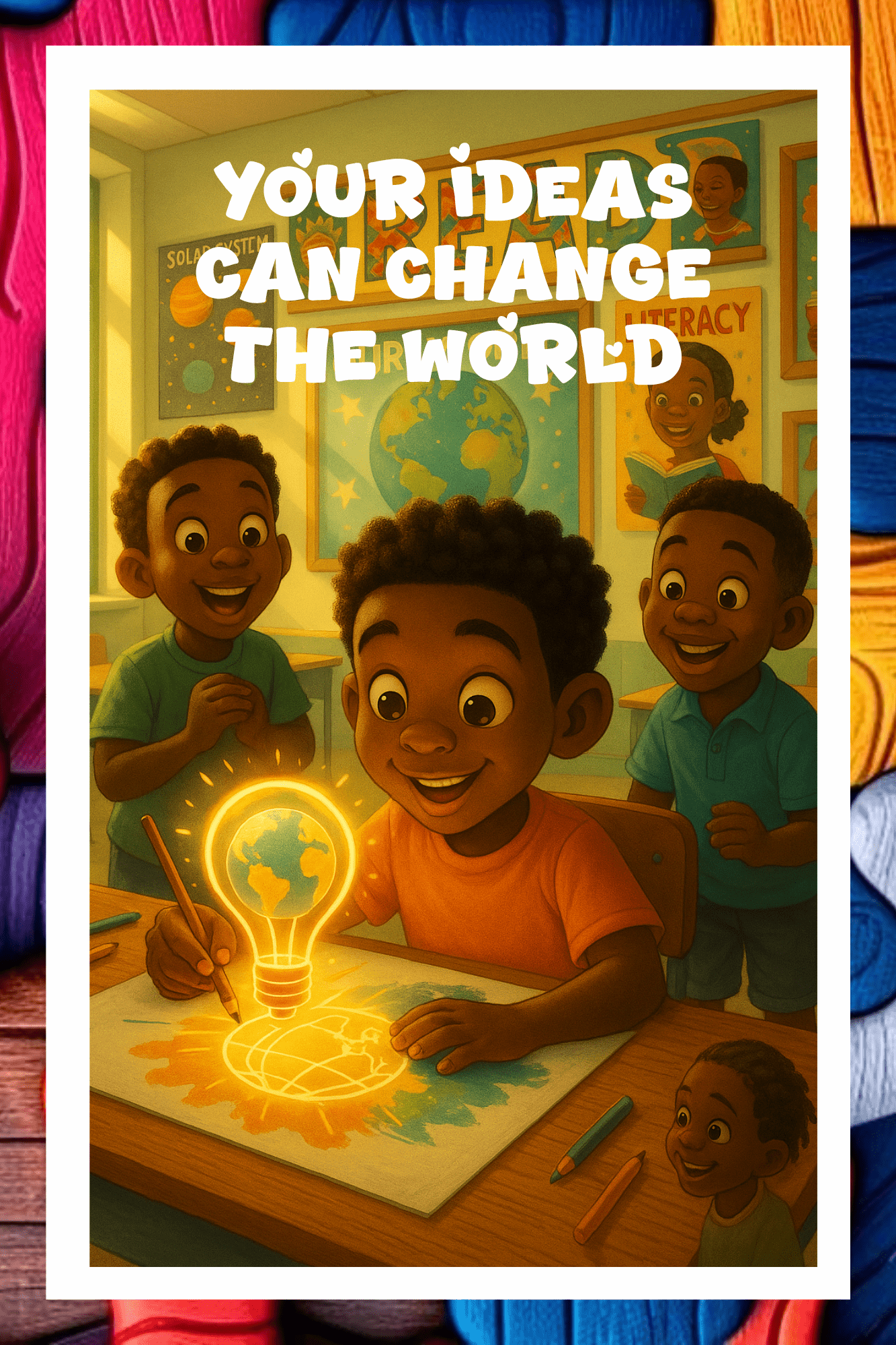 Your ideas can change th world.- A.I Motivational Posters