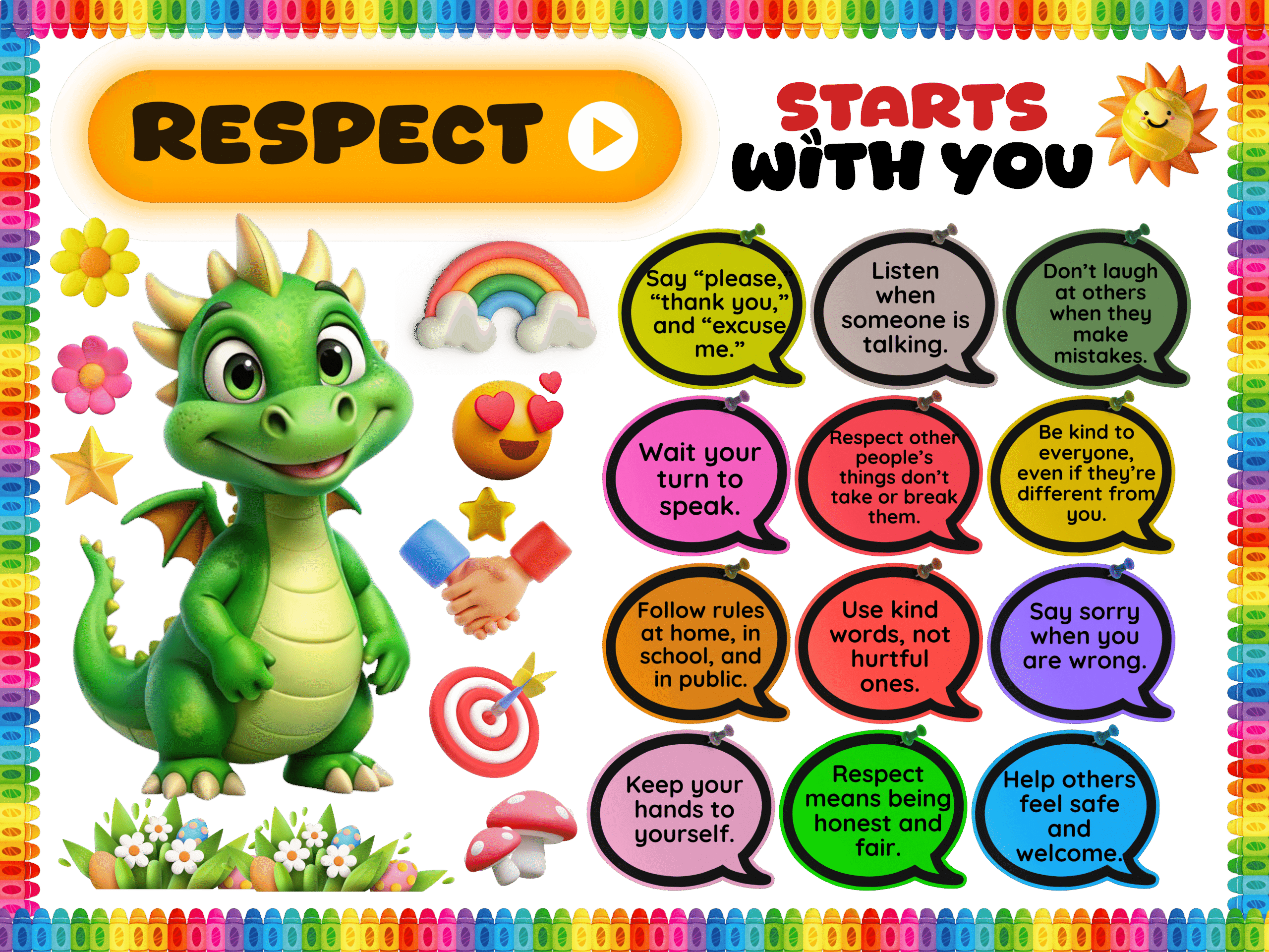 Respect -Sticker Display Board