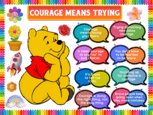Courage means trying -Sticker Display Board