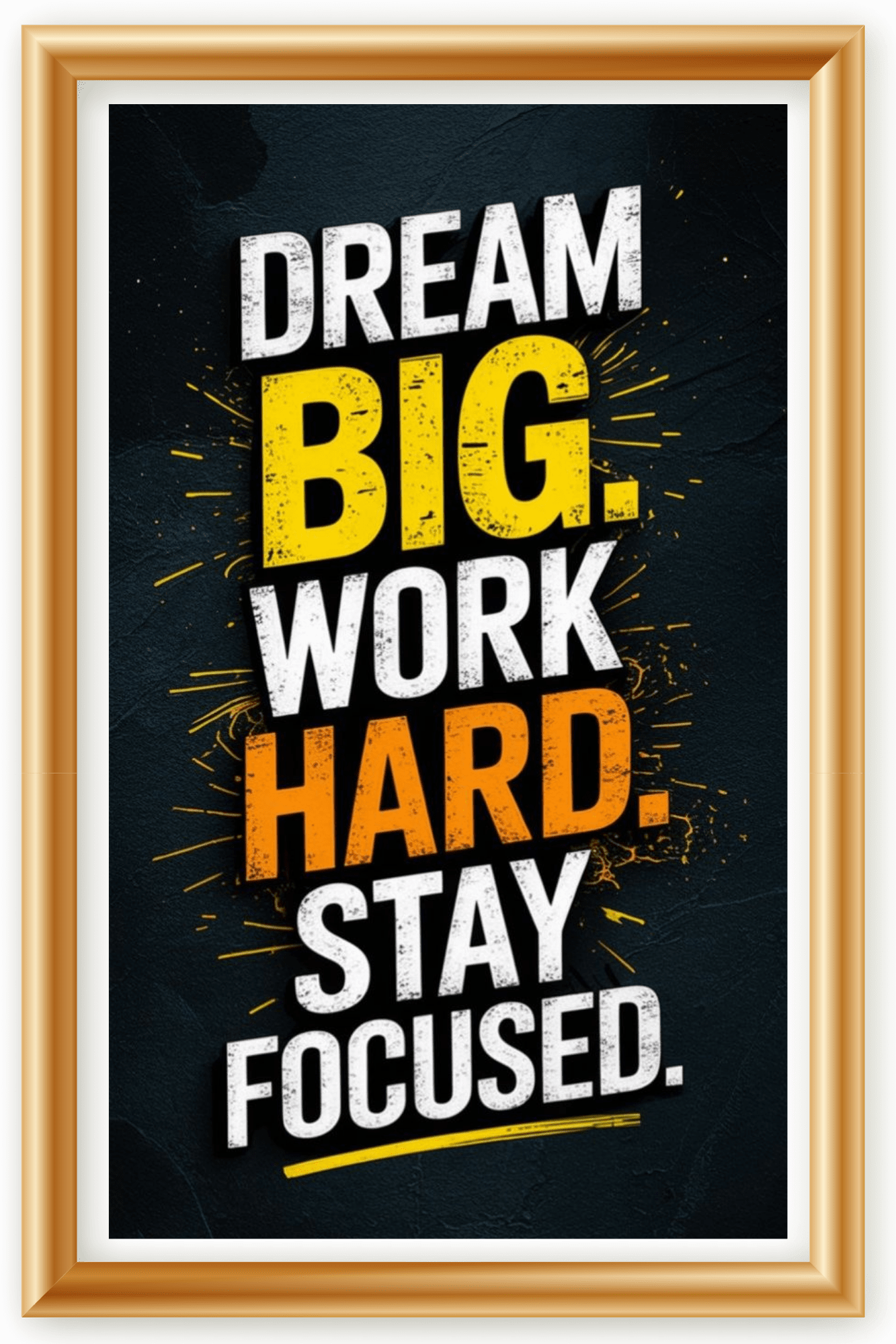 Dream Big. Work Hard Stay Focused- A.I Motivational Posters