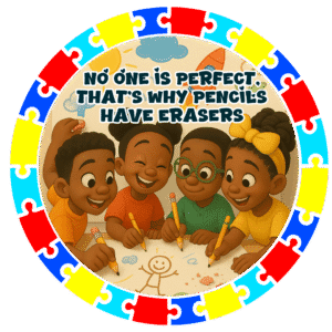 No one is perfect, that is why pencil's have erasers.- Motivation Circle Sticker