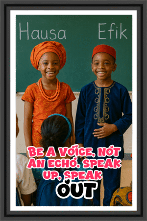 Be a voice, Not an echo, Speak up, Speak out- A.I  Motivational Posters