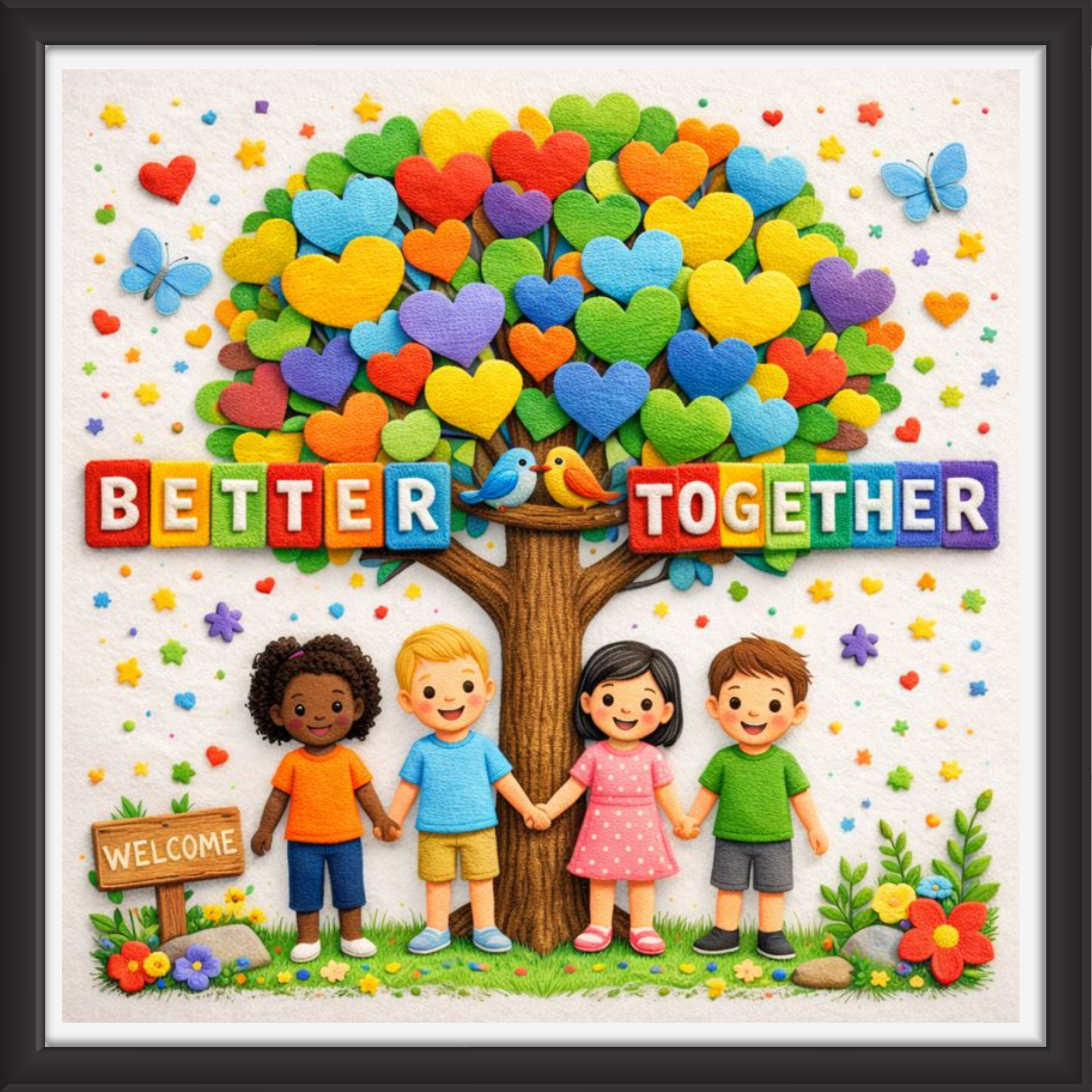 'Better together  ' - Classroom Display Flex Board(4ft by 4ft)