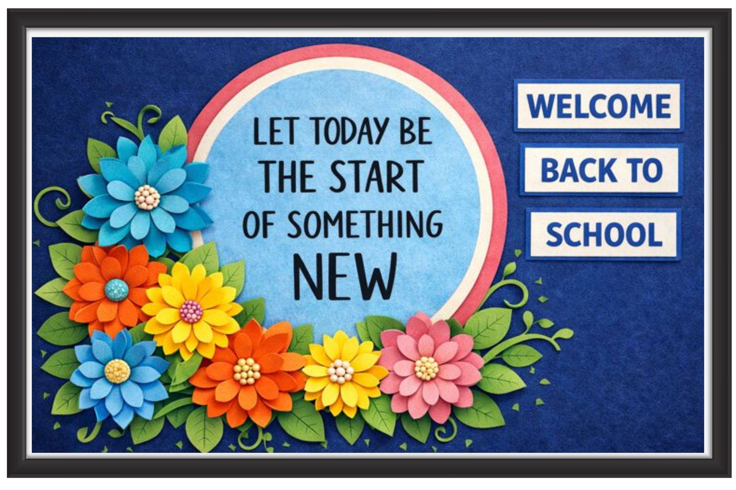 'Let today be the start of something new'-Classroom Display Flex Banner(6ft by 4ft)