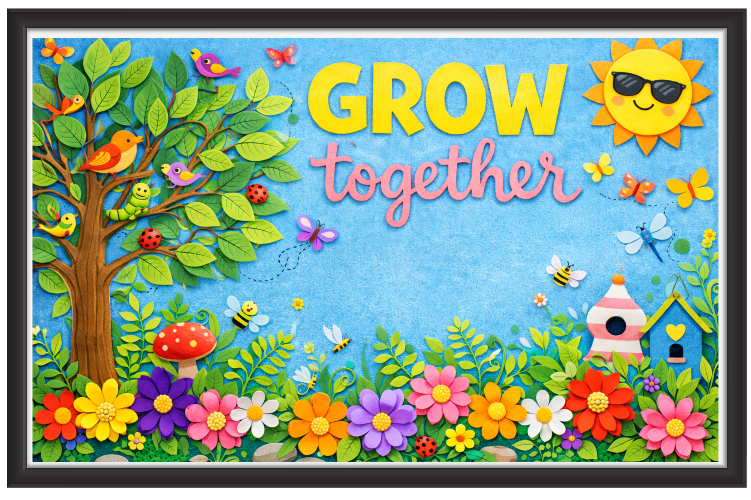 'Grow together'-Classroom Display Flex Banner(6ft by 4ft)