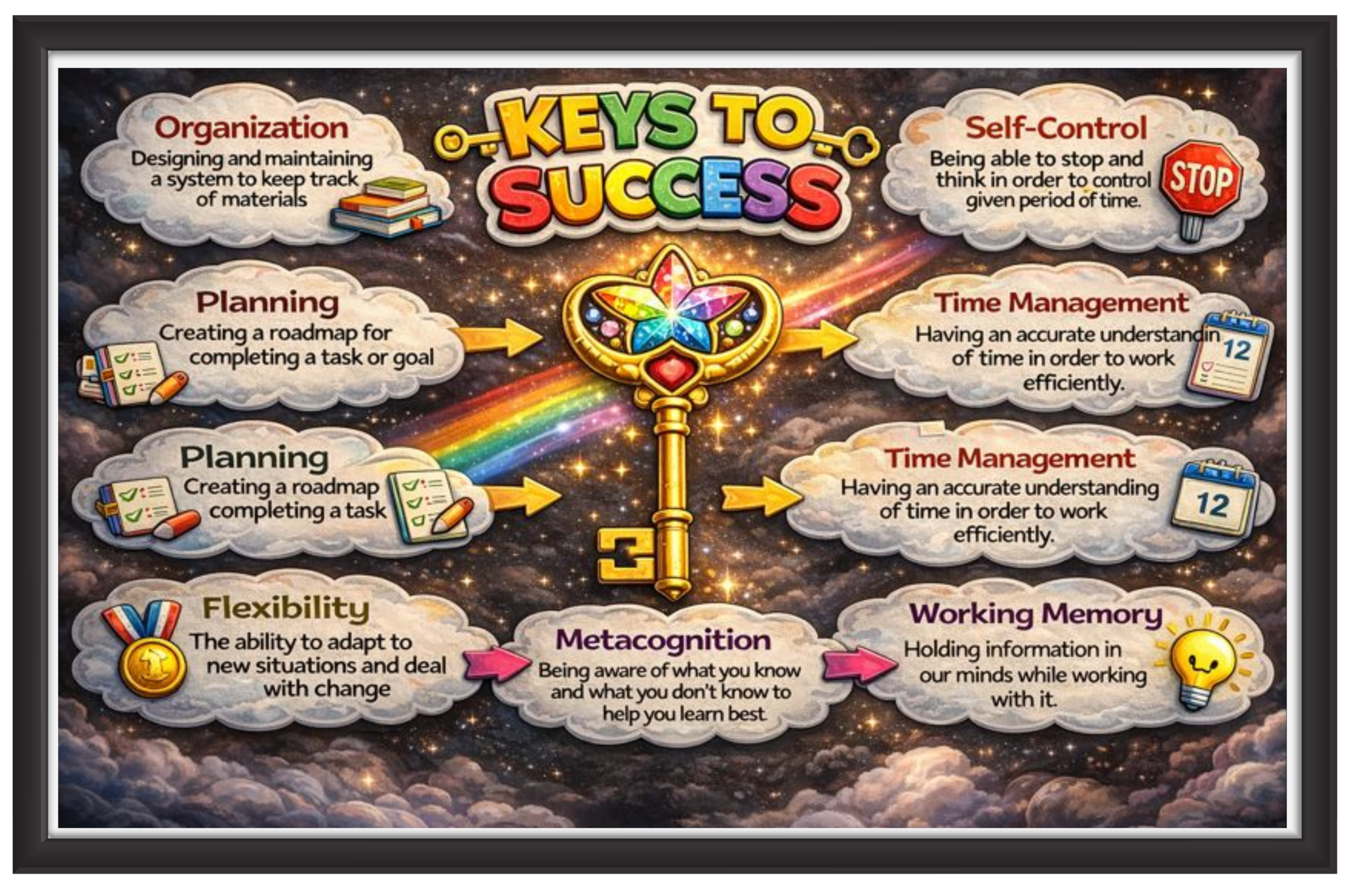 'Key to success'-Classroom Display Flex Banner(6ft by 4ft)