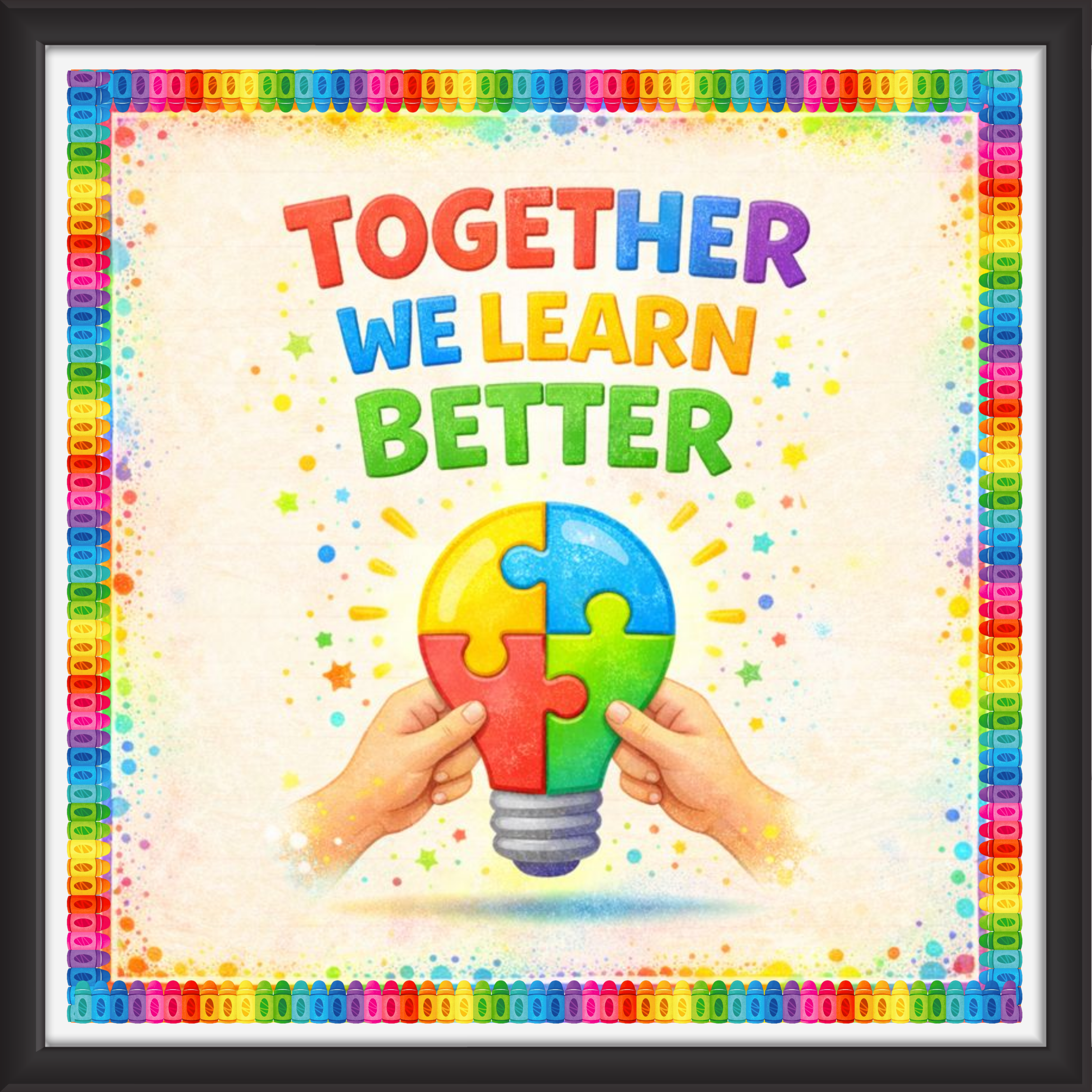 'Together we learn better  ' - Classroom Display Flex Board(4ft by 4ft)