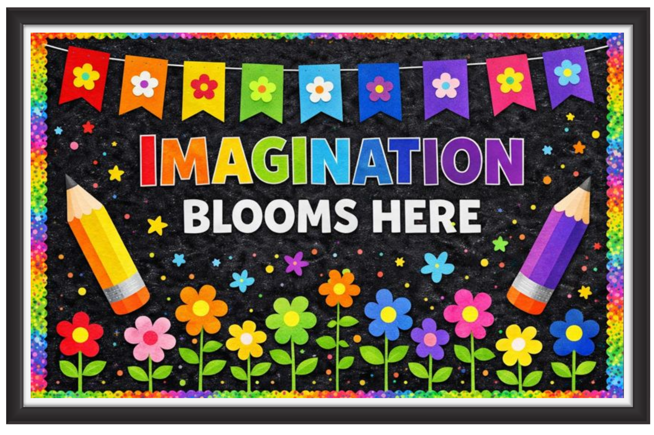 'Imagination blooms here'-Classroom Display Flex Banner(6ft by 4ft)