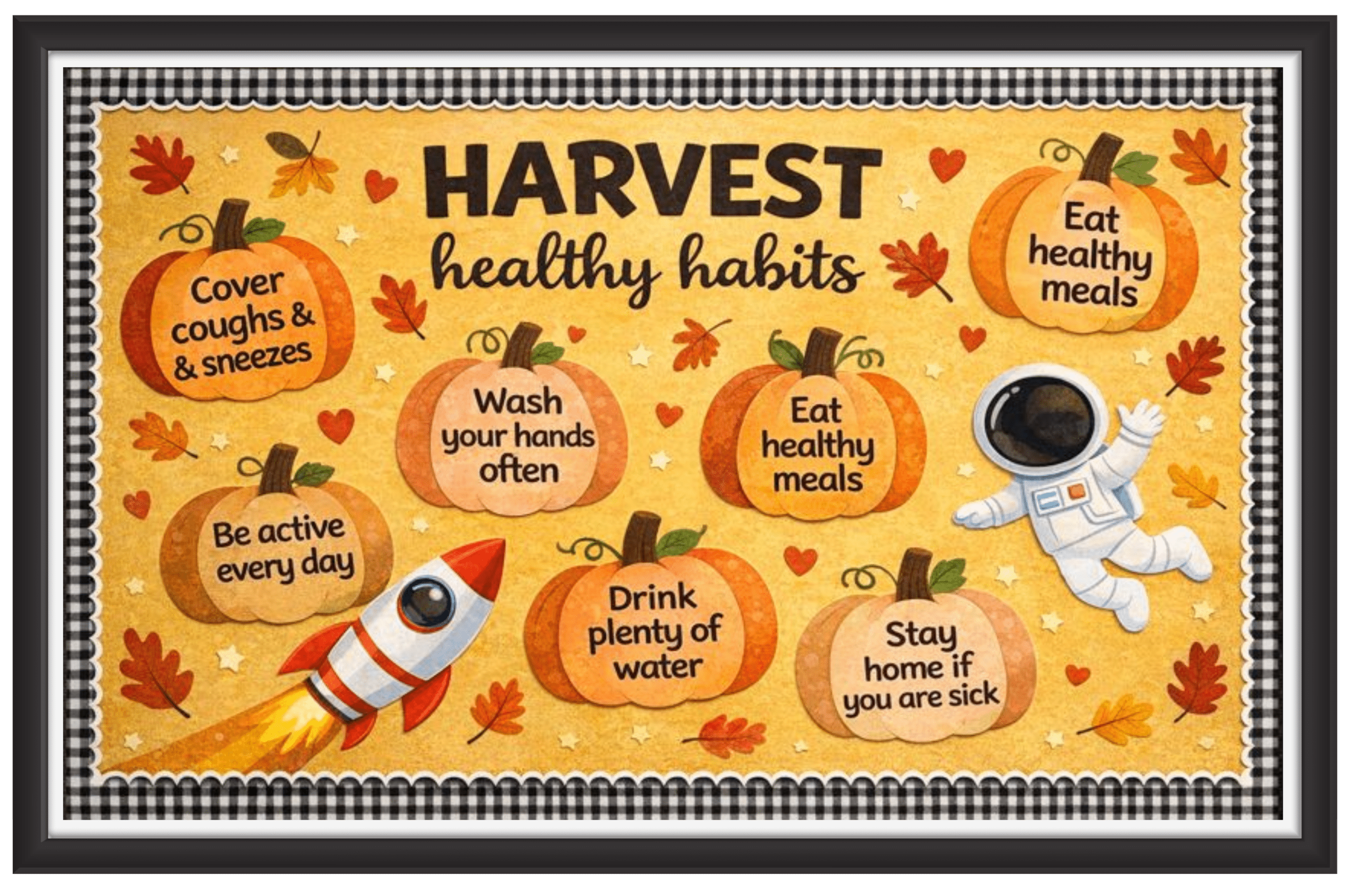 'Harvest healthy habits'-Classroom Display Flex Banner(6ft by 4ft)
