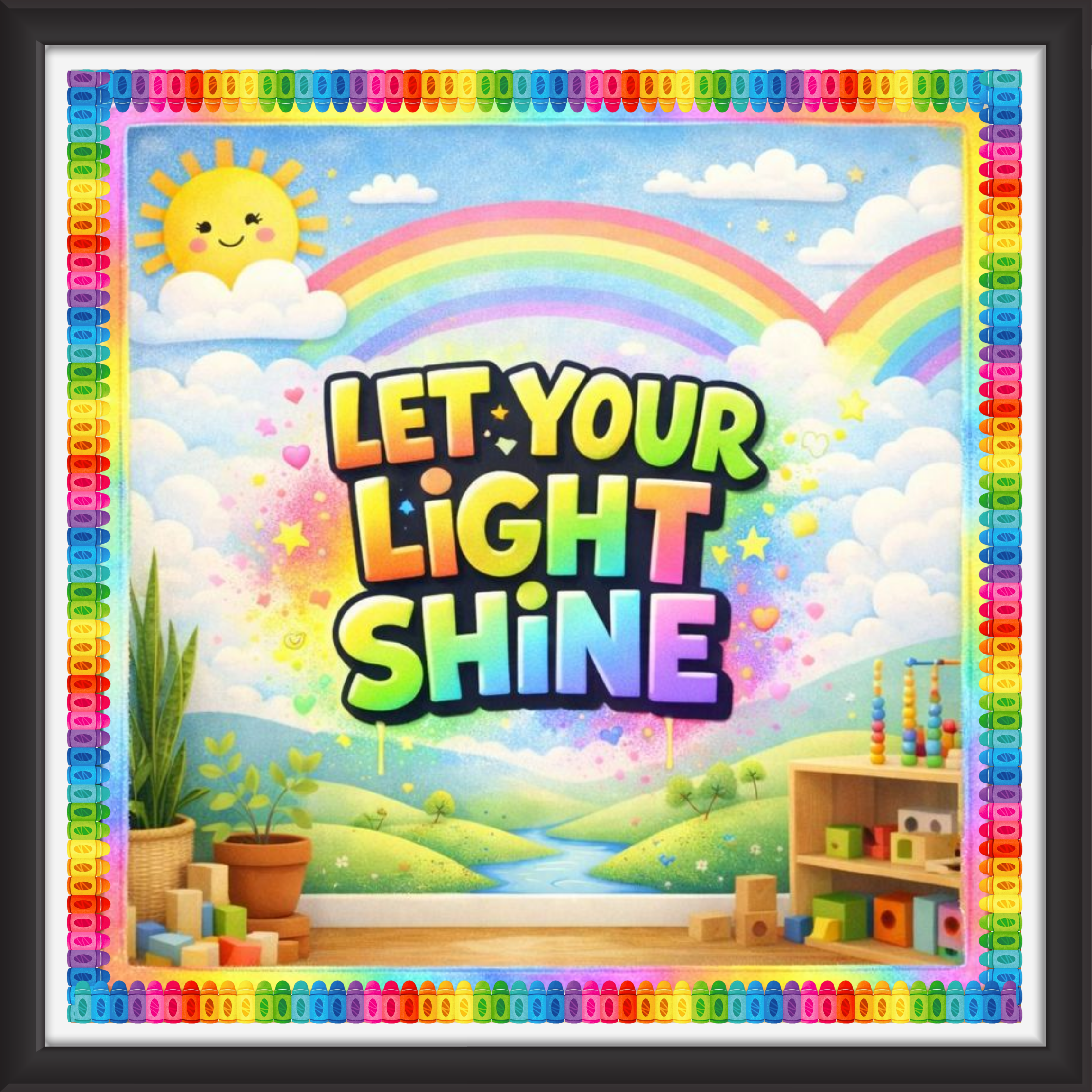'Let your light shine ' - Classroom Display Flex Board(4ft by 4ft)