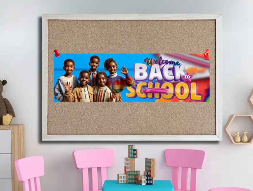 Welcome back to school-motivational classroom banners (36x12 landscape)