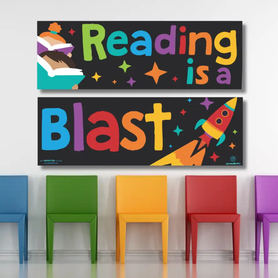 Reading is a blast - classroom banners (36x12)