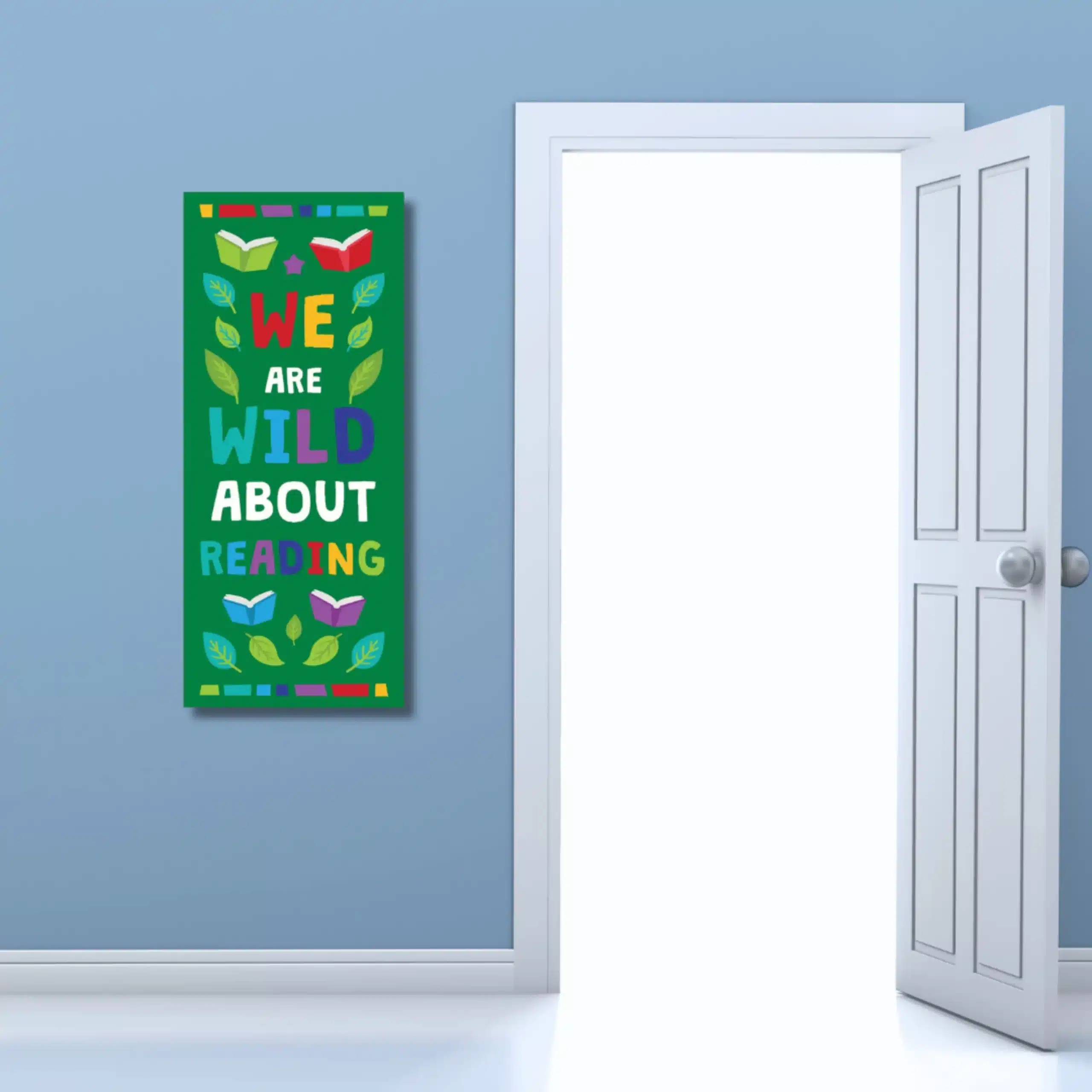 We are wild about reading- Motivational Quotes (12x36 Inches, Portrait)