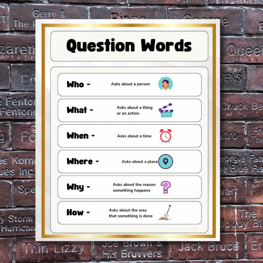 "Question word" - Instructional Flex Banner