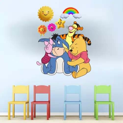 Winnie the pooh and friends - cartoon sticker