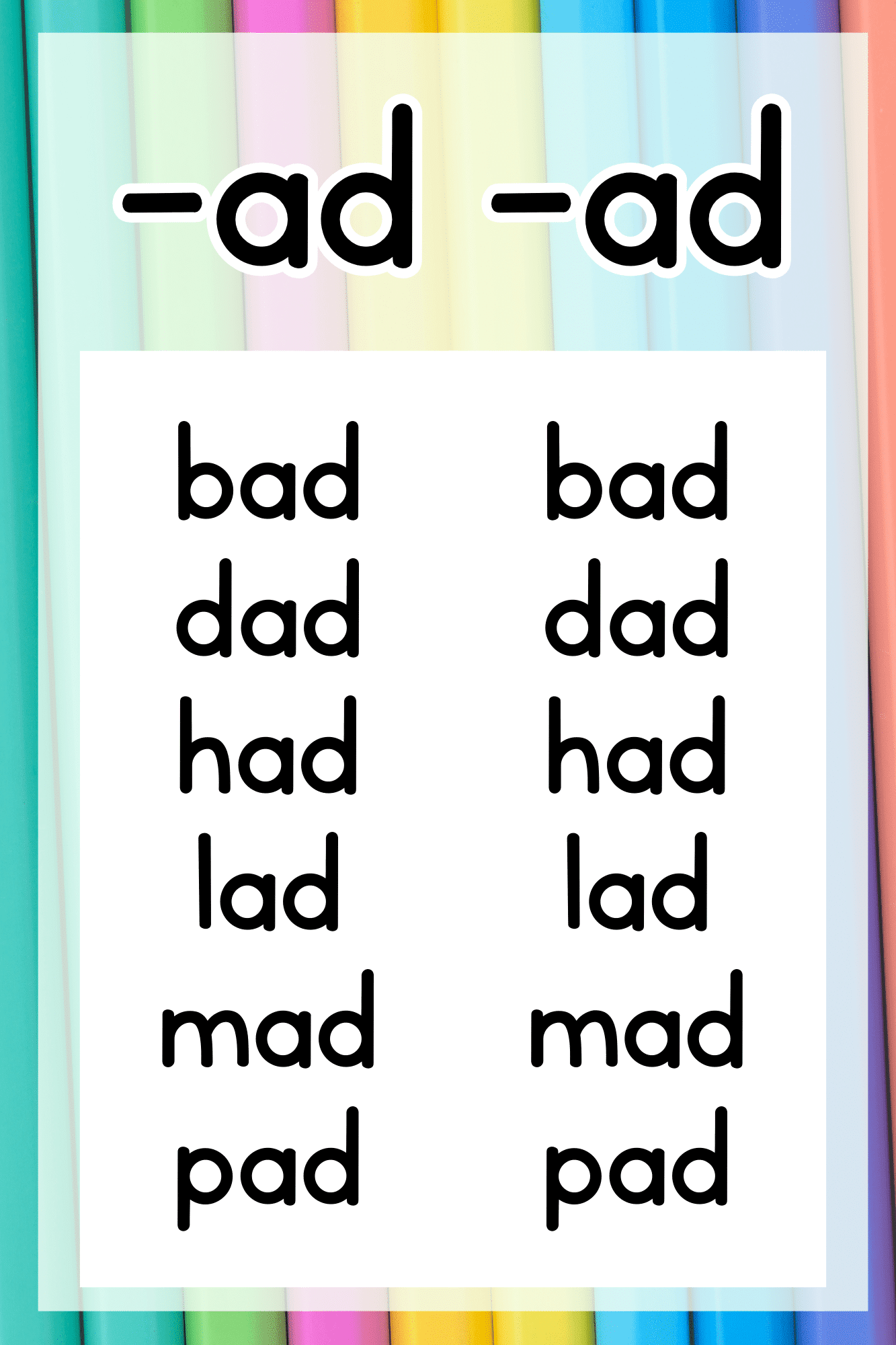 "ad diagraph " -Classroom Instructional Posters