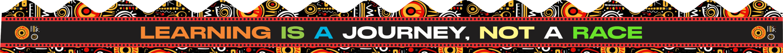 Learning is a journey, not a race african theme" - Classroom Sticker Border
