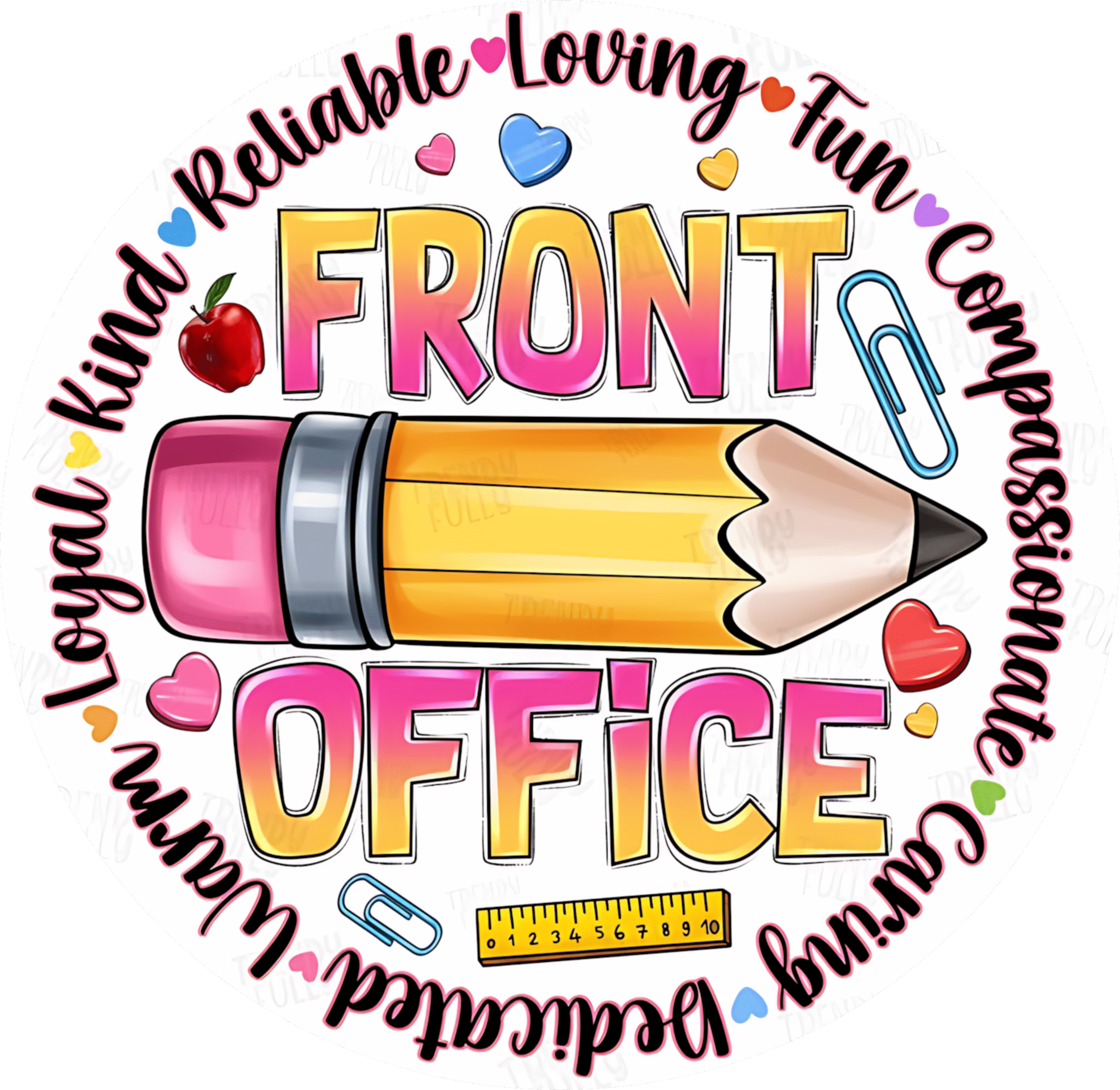 "Front offfice " - Motivation Circle Sticker