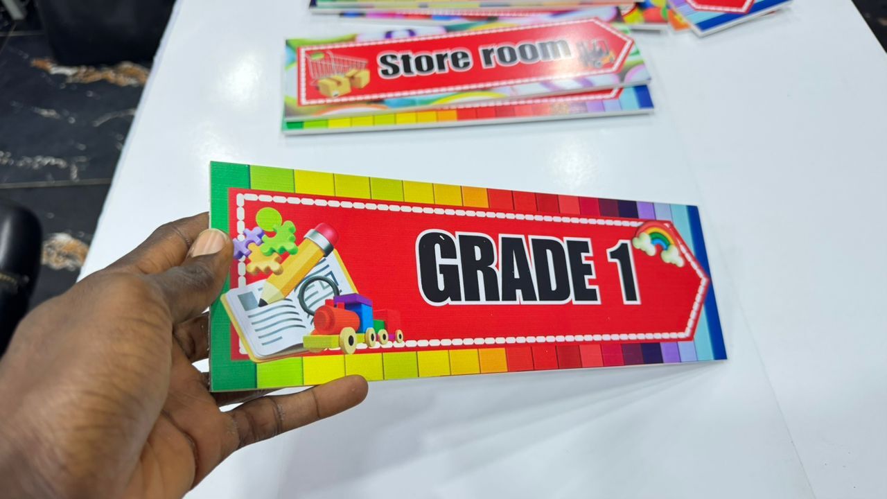 Grade 1 - Durable Foam board Class Tag