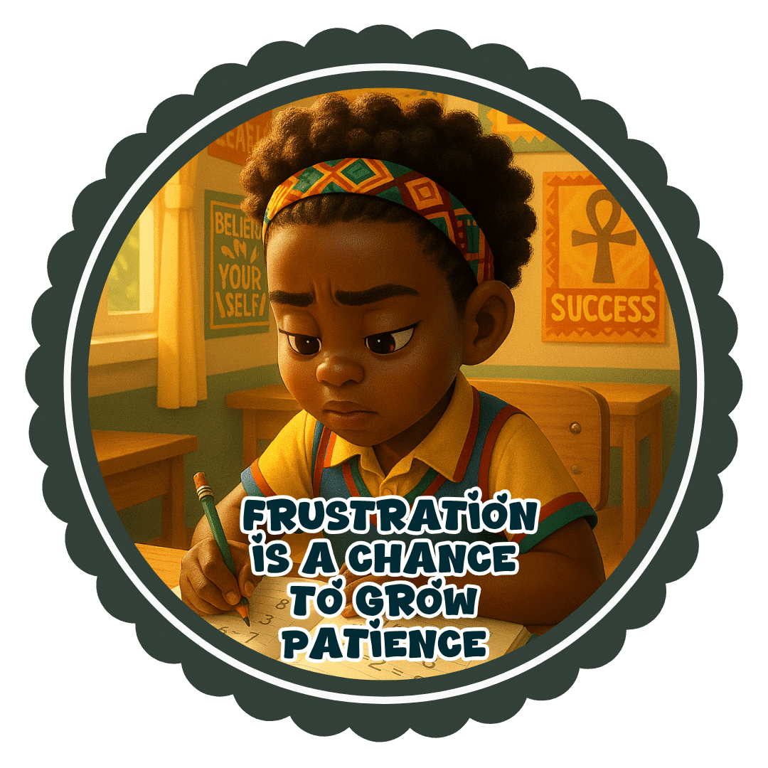 Frustration is a chance to grow patience- Motivation Circle Sticker