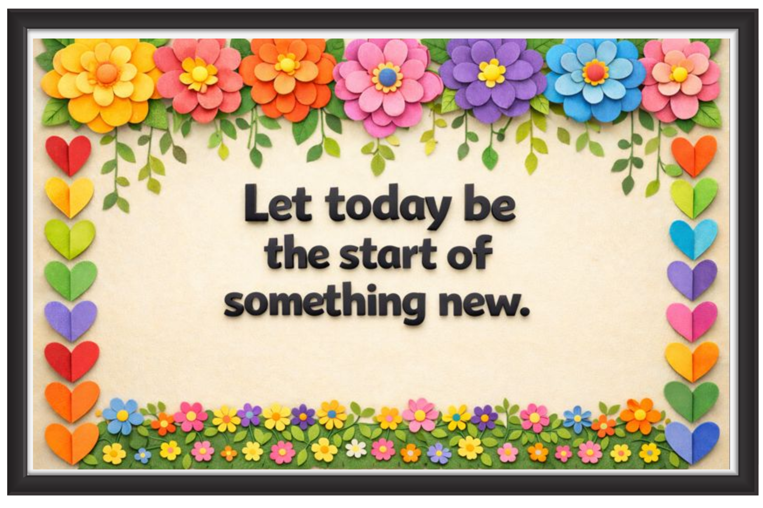 'Let today be the start of something new'-Classroom Display Flex Banner(6ft by 4ft)